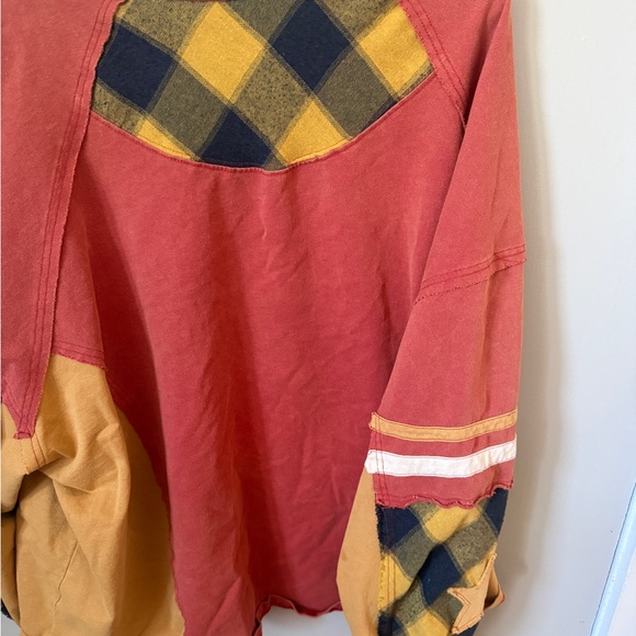 Easel Red and Yellow Patchwork Top - Picture 2 of 2